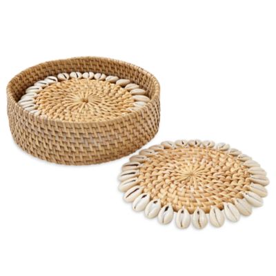 Mode Living - Capiz Woven Coasters, Set of 4