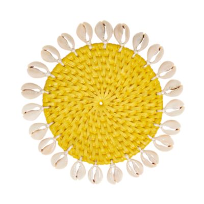 Mode Living Capiz Woven Coasters, Set of 4