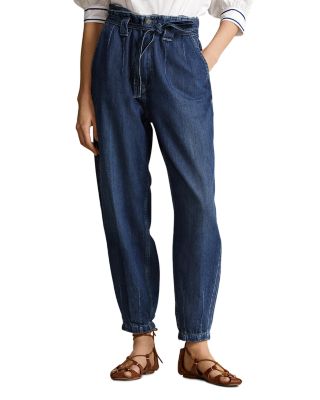 Ralph Lauren Belted Denim Trousers in 