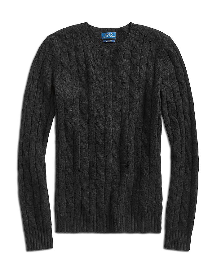 Ralph Lauren Cable Knit Cashmere Crewneck Sweater | Bloomingdale's
