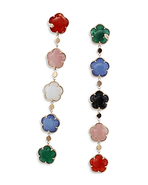 Shop Pasquale Bruni 18k Rose Gold Petit Joli Multi Gemstone & Diamond Flower Drop Earrings
