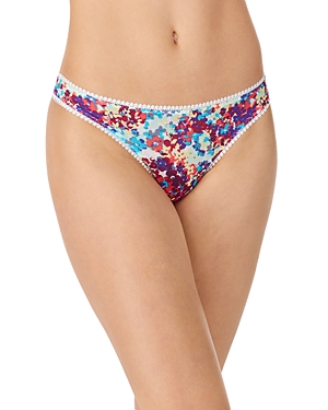 On Gossamer Triple Mesh Print Thong In Secret Garden