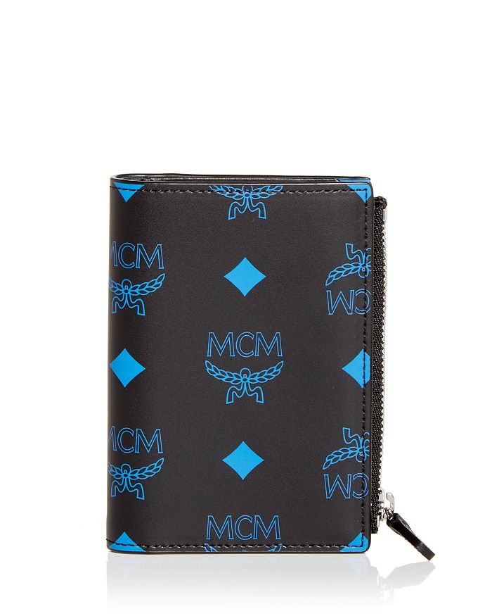 MCM Color Splash Logo Slim Leather Bifold Wallet Bloomingdale s