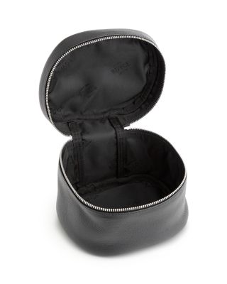 Compact Leather Cosmetic Bag