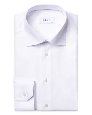 Slim Fit Diagonal Weave Shirt