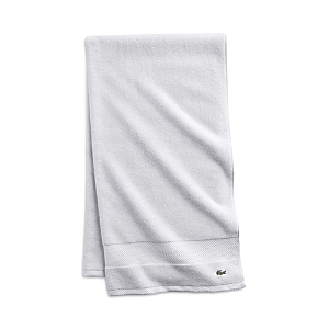 Lacoste Heritage Antimicrobial Bath Sheet In White