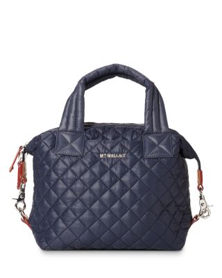Small Quilted Nylon Sutton Deluxe Top Handle Bag 