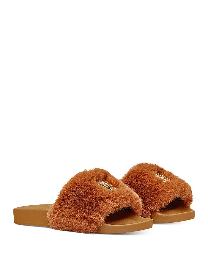 The Slide  Made in Italy with deluxe faux fur and packaged in a