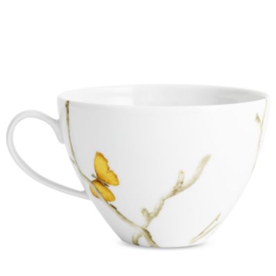 Butterfly Ginkgo Gold Tea Cup