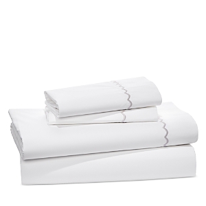Matouk Astrid Cotton Duvet Cover Set, King - 100% Exclusive In Silver