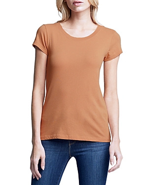 L Agence L'agence Cory Cotton Tee In Dark Camel