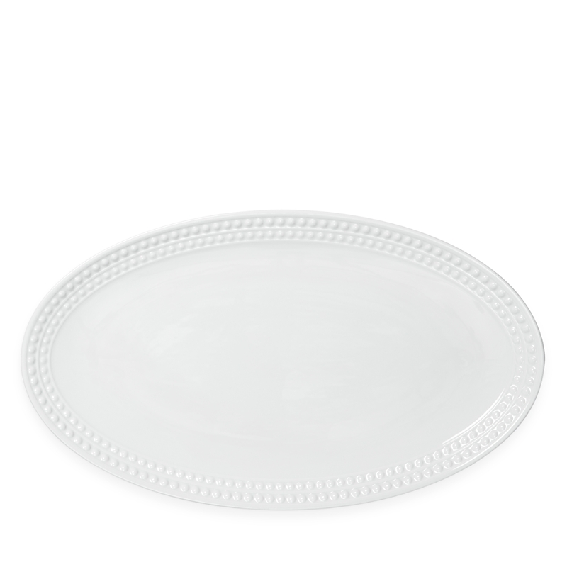 L'objet Perlee Large Oval Platter In White