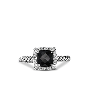 Shop David Yurman Sterling Silver Petite Chatelaine Ring With Black Onyx & Diamonds - 100% Exclusive