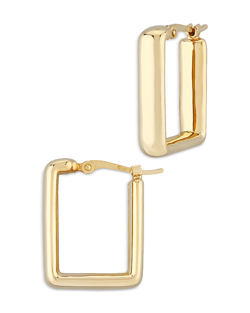 Bloomingdale's Fine Collection Small Square Hoop Earrings in 14K Yellow Gold