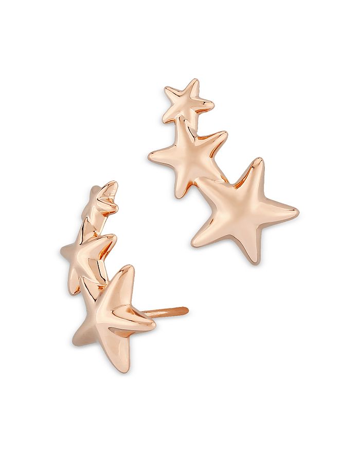 Bloomingdale's - 14K Yellow or Rose Gold Triple Star Climber Earrings - 100% Exclusive