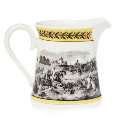 Théière Villeroy & Boch Audun Ferme – Porcelaine Fine, 1,1 L Pour 6 Personnes – Design Champêtre Noir Et Blanc – Micro-ondes Et Lave-vaisselle