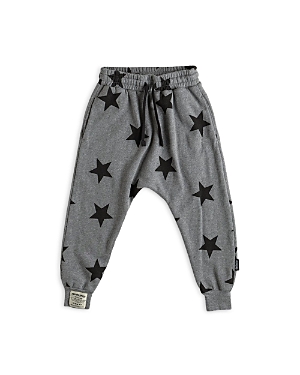 Nununu Boys' Star Baggy Pants - Little Kid In Dusty Heather