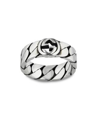 Sterling Silver Interlocking G Statement Ring