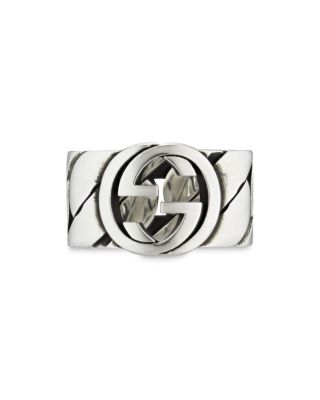 Gucci Interlocking G Chain Motif Statement Ring Collection