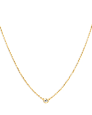 Bloomingdale's Diamond Bezel Solitare Necklace in 14K Yellow Gold, 0.05 ct. t.w. - 100% Exclusive