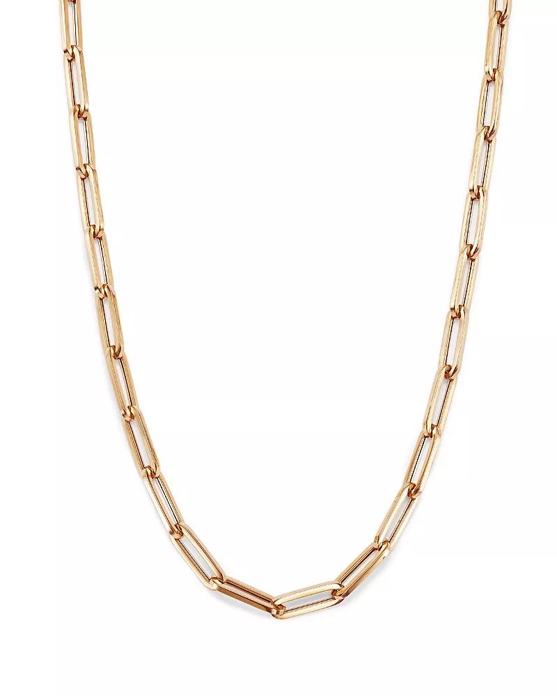 Zoe Lev 14K Yellow Gold Extra Large Paper Clip Chain Necklace, 16