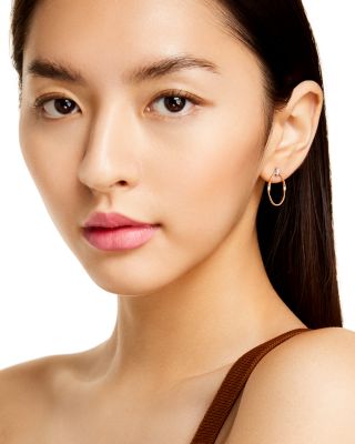 18K Yellow Gold Onde Diamond Drop Earrings