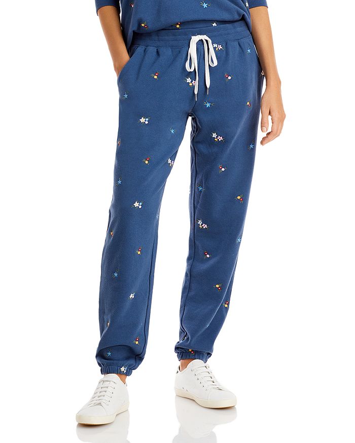 PJ Salvage Ditsy Days Floral Embroidered Jogger Pants | Bloomingdale's