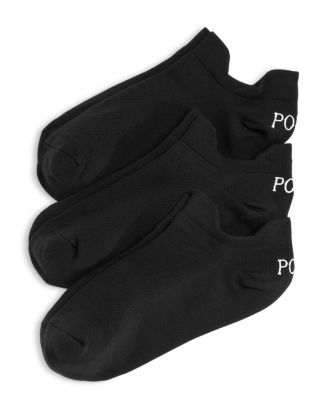 Ralph Lauren Double Tab Microfiber Ankle Socks, Set of 3 | Bloomingdale's