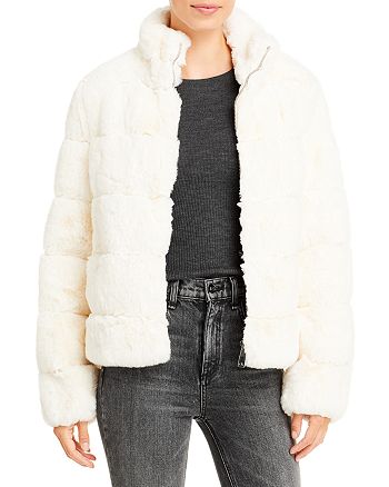 Calvin Klein Short Zip Front Faux Fur Coat | Bloomingdale's