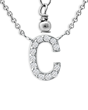 Aqua Pave Initial Pendant Necklace In Sterling Silver, 15-17 - 100% Exclusive