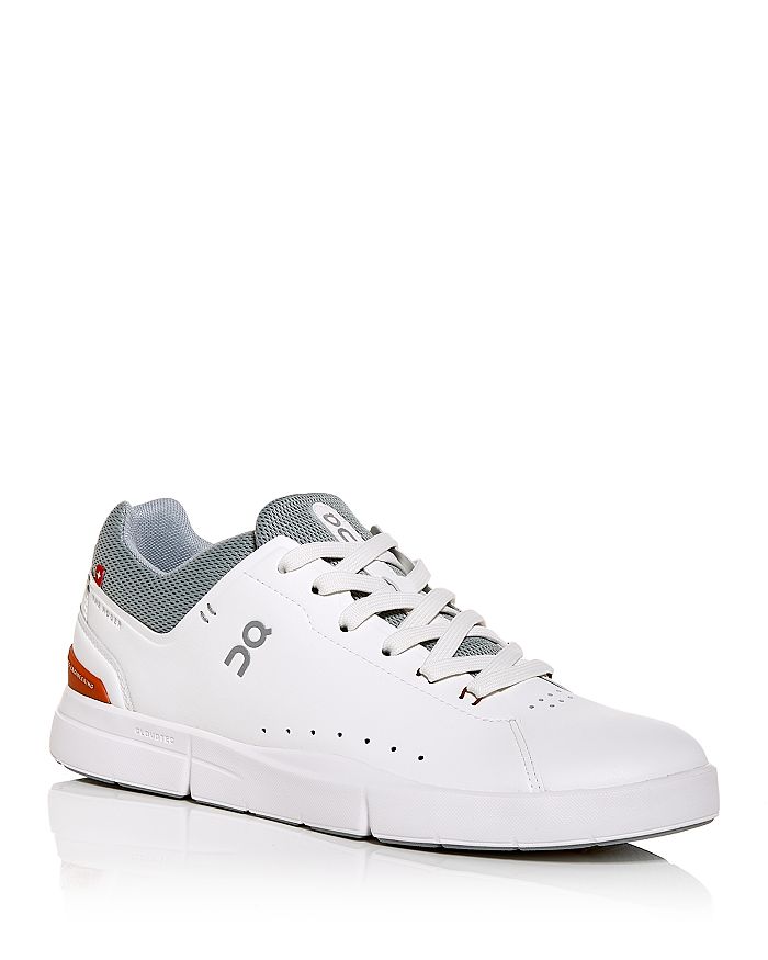 On Men's The Roger Advantage Low Top Sneakers In White | Gray