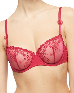 Simone Perele Delice Demi Cup Unlined Underwire Bra In Cranberry