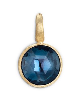 Marco Bicego 18K Yellow Gold Jaipur Blue Topaz Round Pendant ...