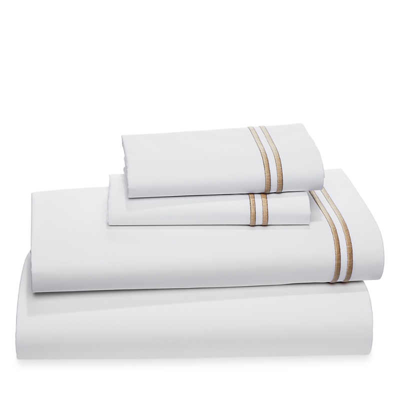 Frette Classic Sheet Set, California King In White/khaki