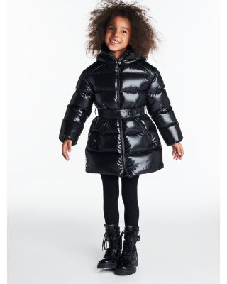 Moncler Unisex Adile Long Belted Parka - Big Kid | Bloomingdale's