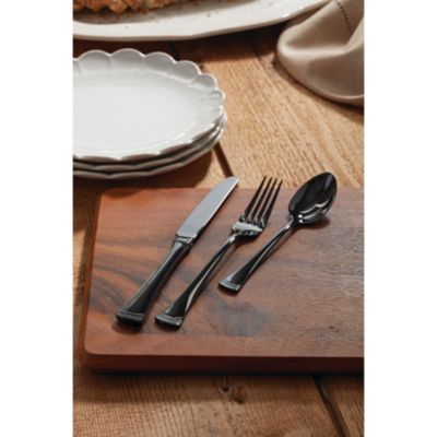 Portola 20-Piece Black Mirror Flatware Set