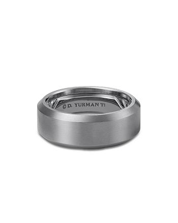 David Yurman - Men's Gray Titanium 8.5mm Beveled Band