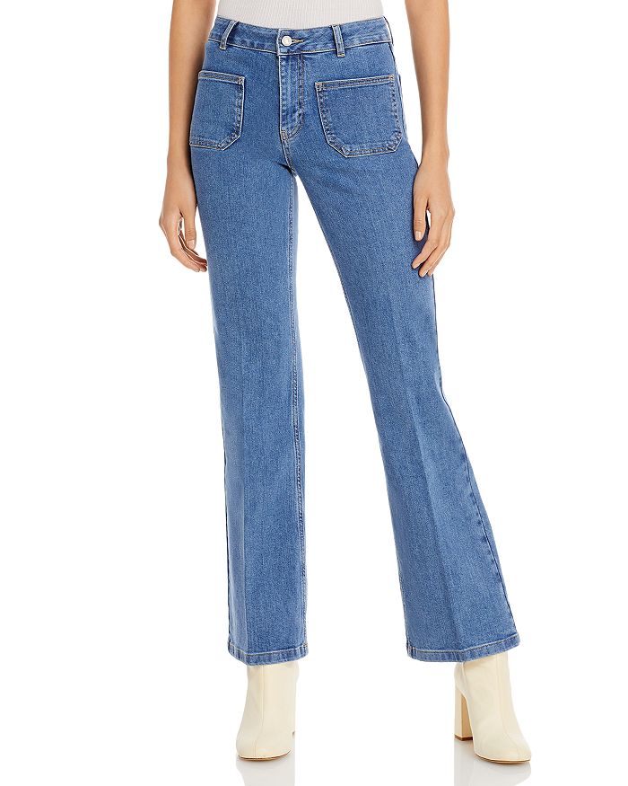 VANESSA BRUNO Dompay Flare Jeans in Blue | Bloomingdale's