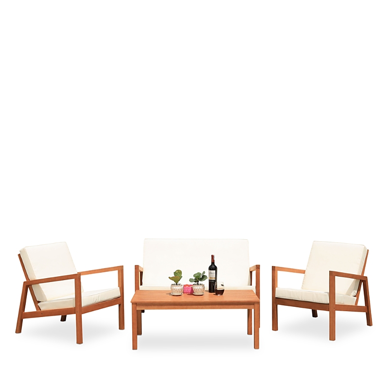 Safavieh Larence Outdoor 4pc Living Set In Beige