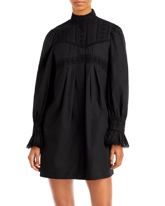 Rebecca Taylor Lace Mock Neck Dress Bloomingdale s