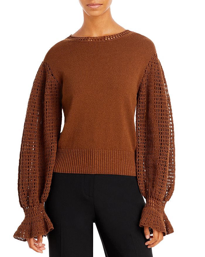 Ladder sleeve sweater store