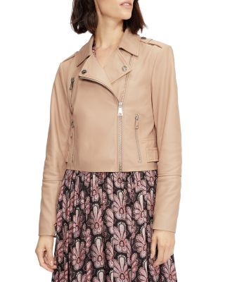 ted baker cropped leather jacket