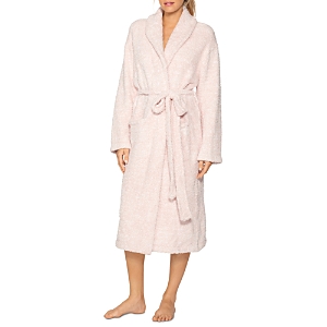 Barefoot Dreams Cozychic Heathered Unisex Robe In Heathered Dusty Rose