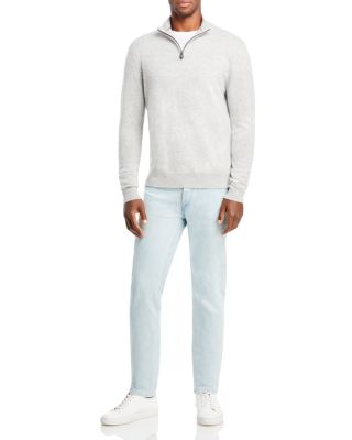 Dove Gray Cashmere Quarter-Zip Sweater - Exclusive