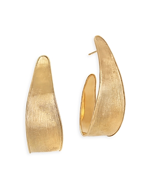 Shop Marco Bicego 18k Yellow Gold Lunaria Small Hoop Earrings