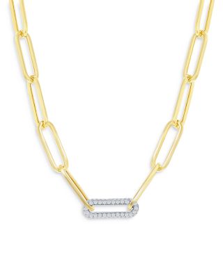 Bloomingdale's Fine Collection - Diamond Paperclip Necklace in 14K Yellow Gold, 0.70 ct. t.w. - Exclusive