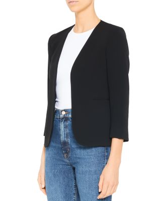 theory collarless blazer