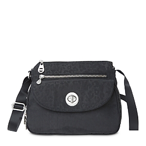 Baggallini Calais Crossbody Bag In Black Cheetah Emboss
