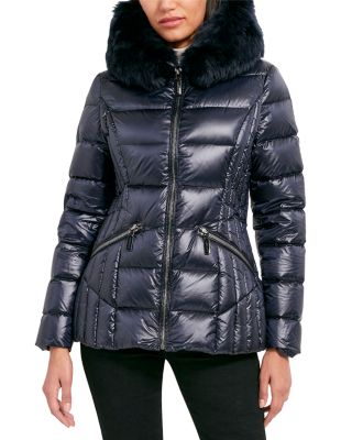 Nikki Shearling Trim Puffer Coat