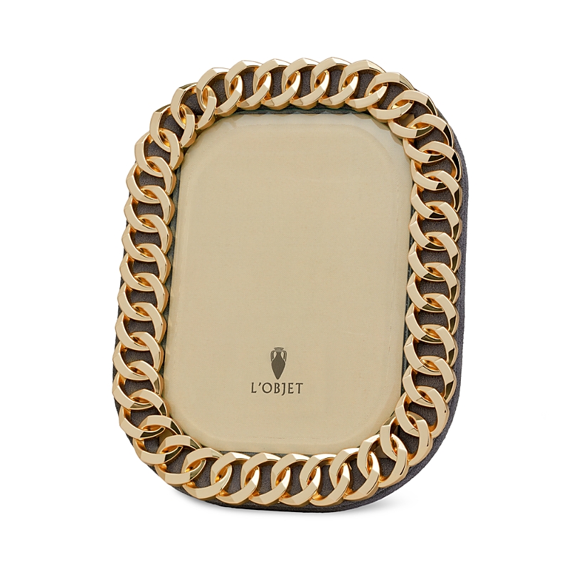 L'objet Gold Cuban Link Frame, 5" X 7" In Gold